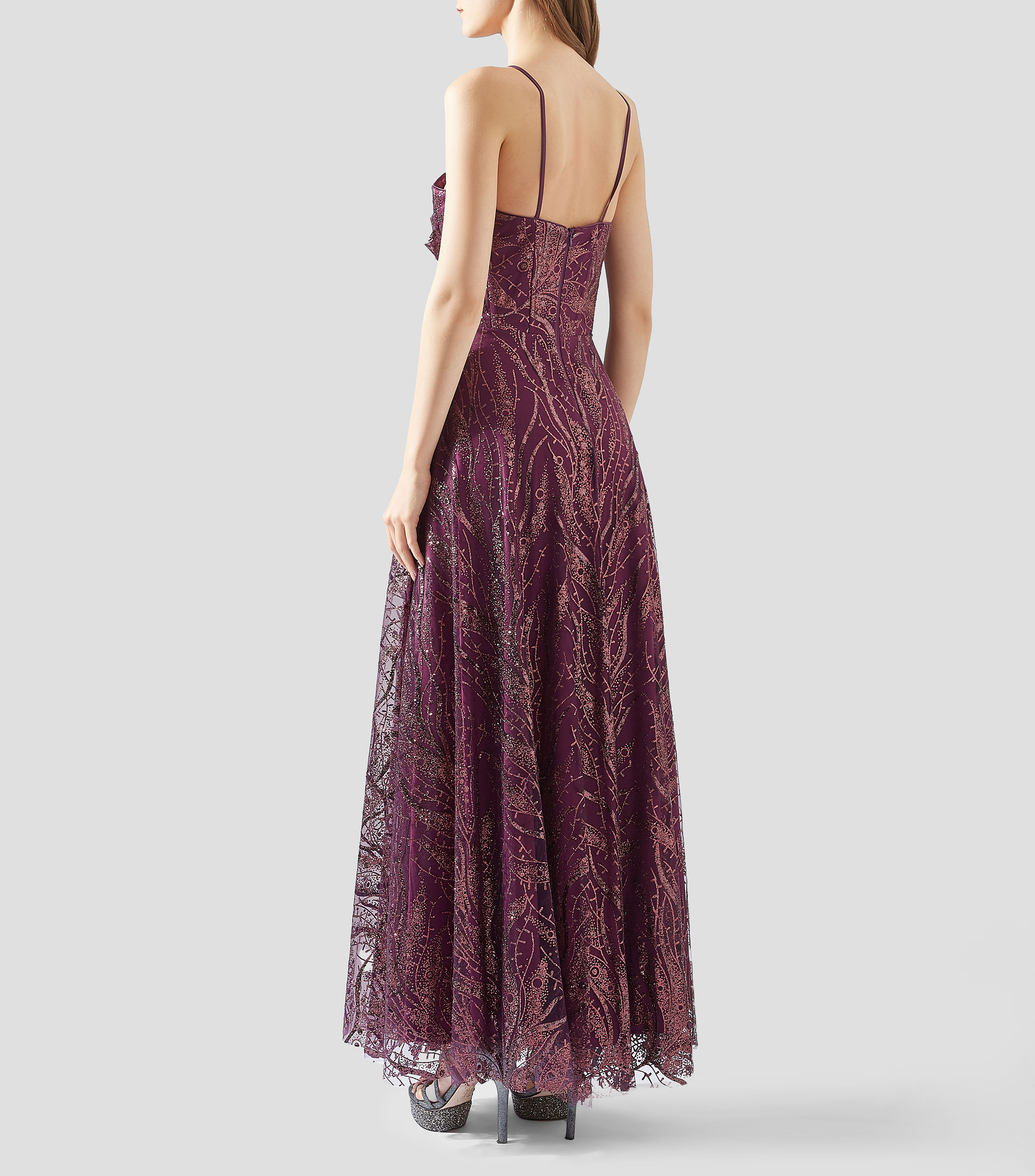 Vestido de fiesta largo sólido Mujer